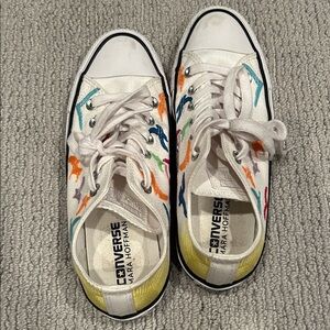 Converse women’s ' White Sneakers with Colorful Accents